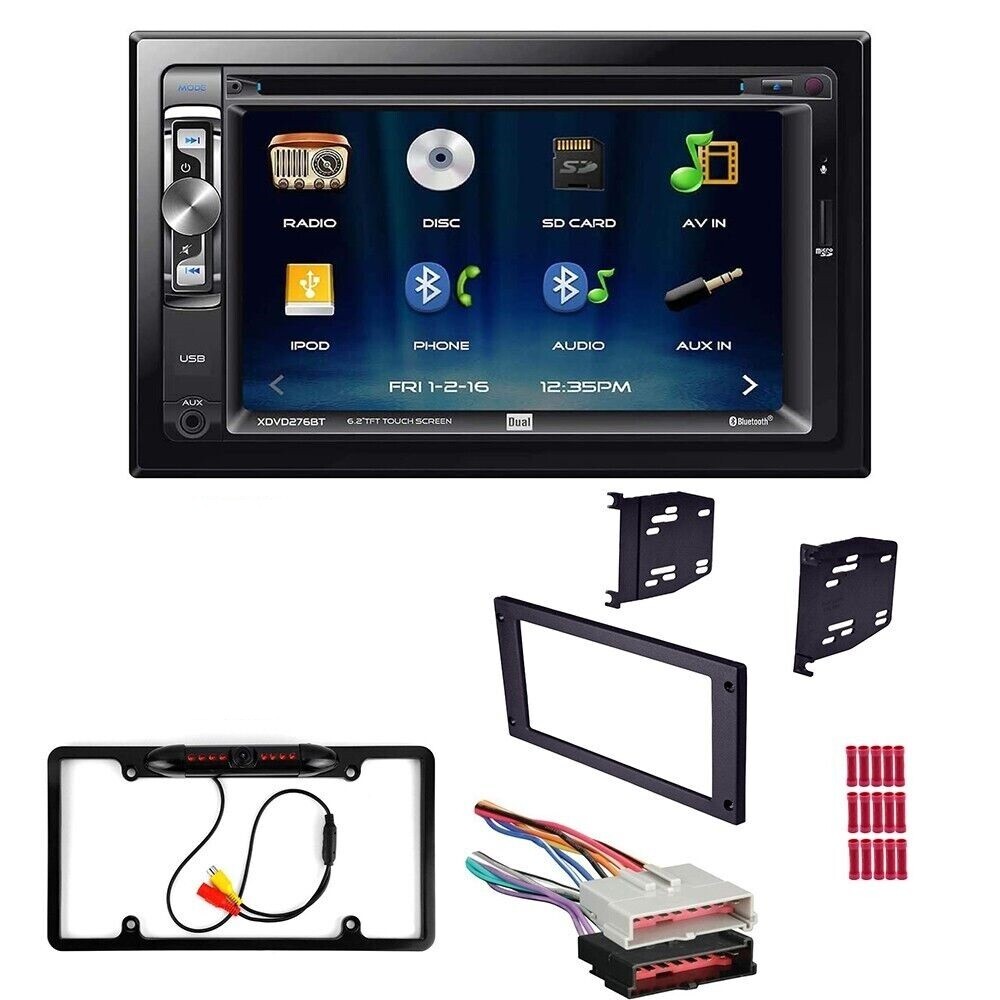 For Ford 1987-1993 Mustang DUAL XDVD276BT In-Dash Car Stereo Kit BRAND NEW