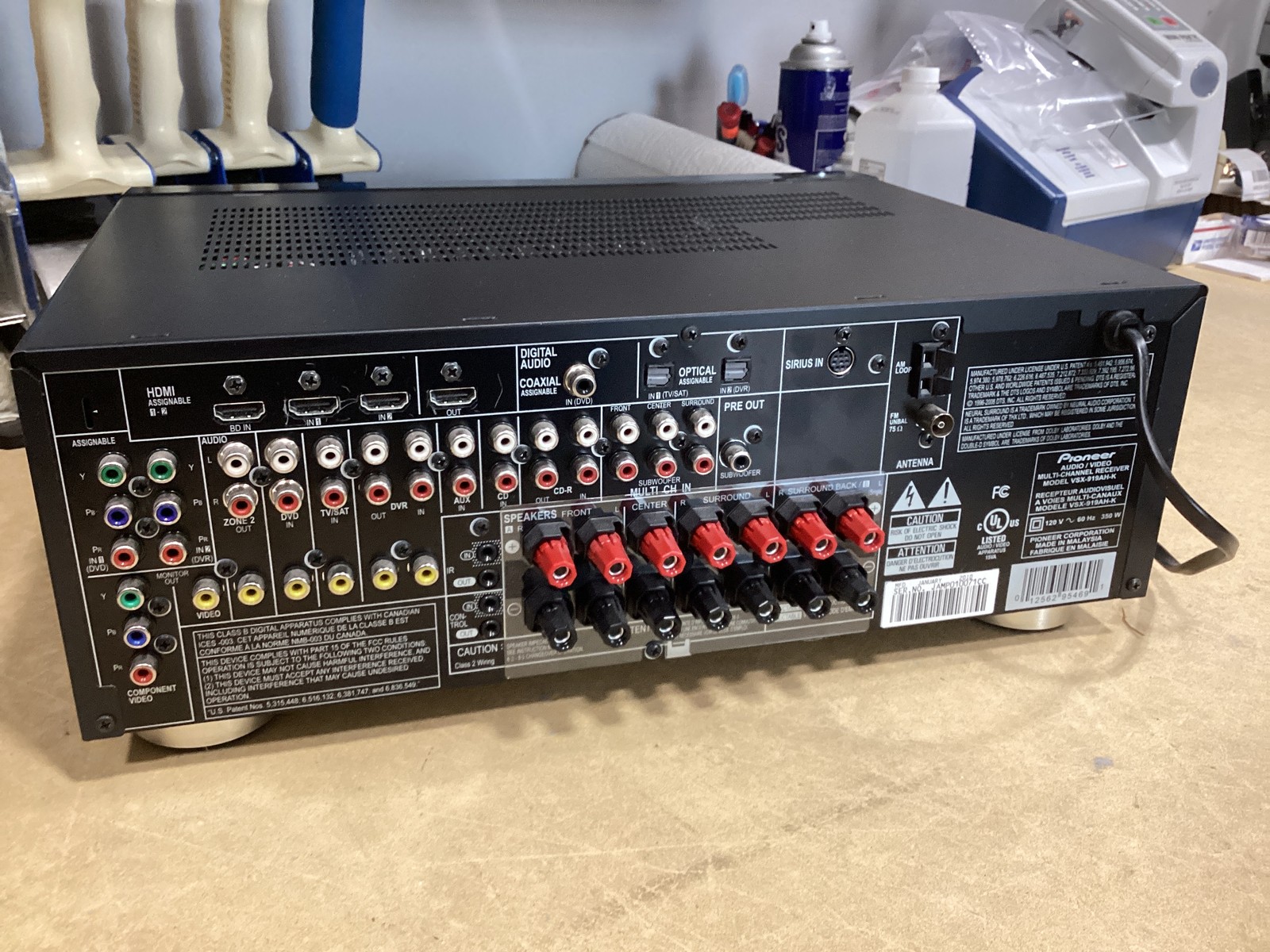 Pioneer VSX-919AH A/V Multichannel Receiver | Tested – No Remote