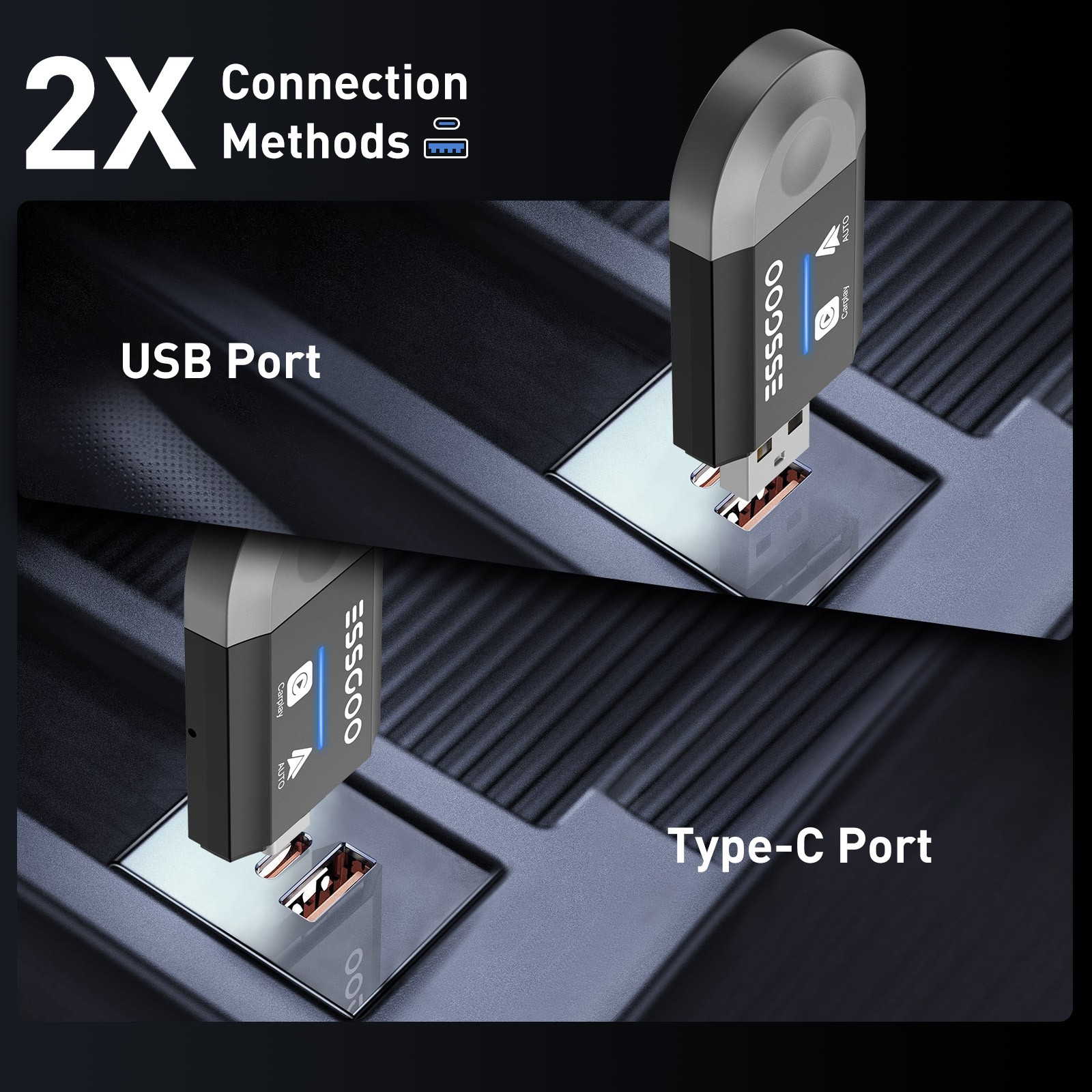 USB Wireless CarPlay Adapter For iPhone Apple Wireless Carplay Dongle Plug &Play