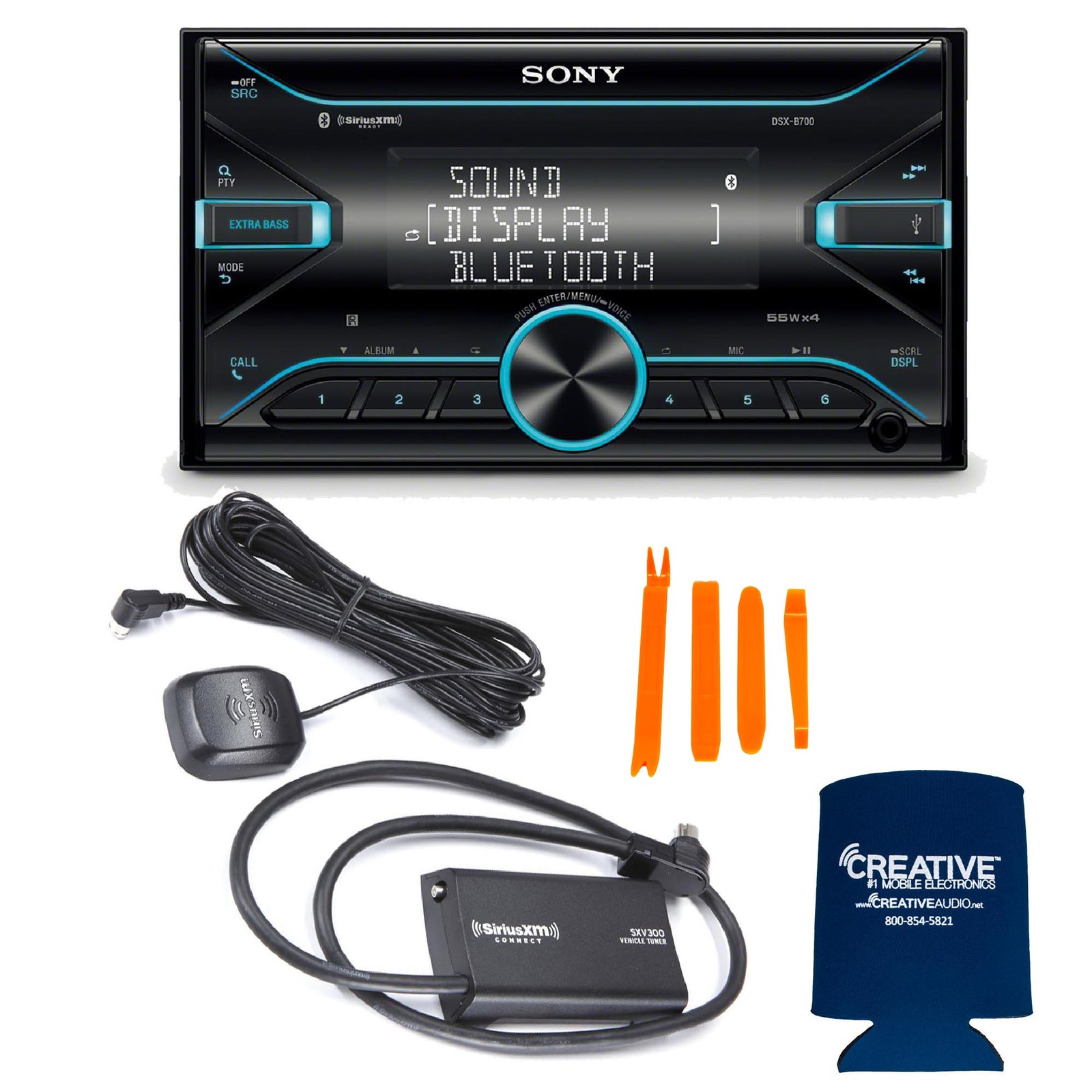 Sony DSX-B700 Bluetooth Media Receiver with SiriusXM Satellite Radio Kit