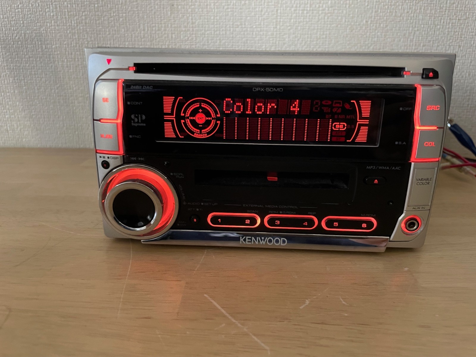 KENWOOD DPX-50MDS 2Din Car Audio CD MD MDLP MP3 AUX Player With Bluetooth Tested