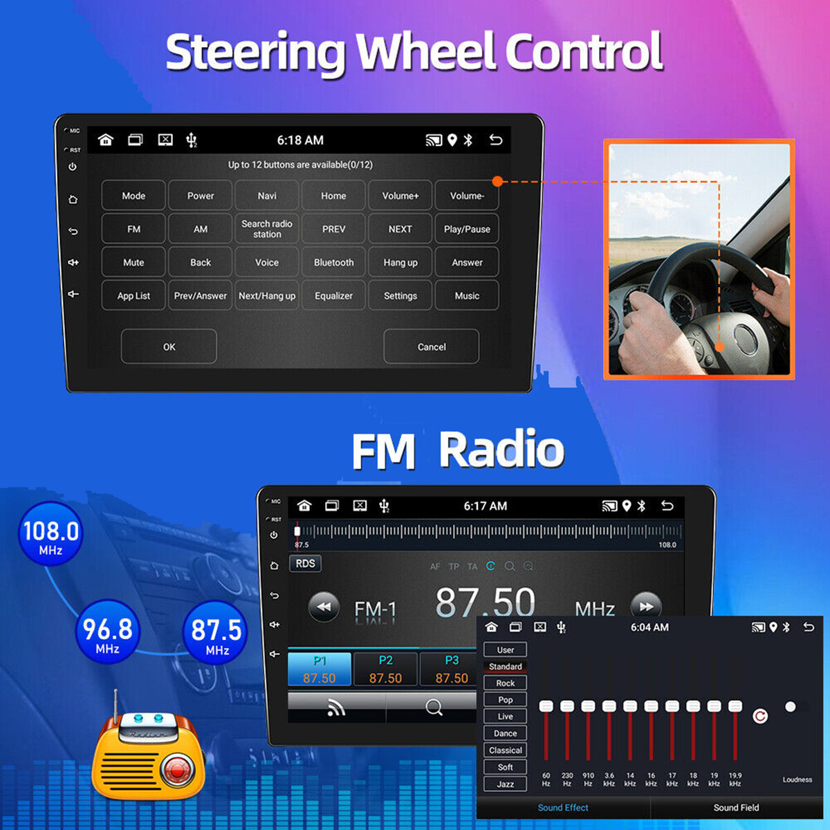 For 2007-2011 Honda CRV Android Apple Carplay Car Stereo Radio GPS Navi Player