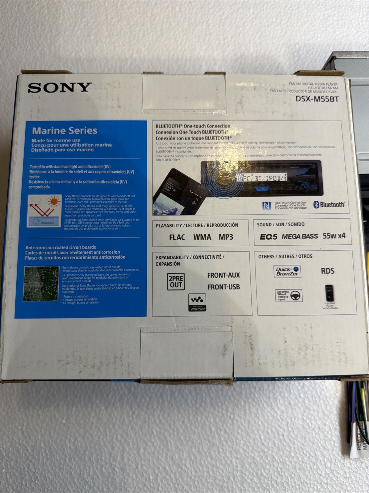 Sony DSX-M55BT Bluetooth Stereo No CD Player Marine Android USB AUX Iphone