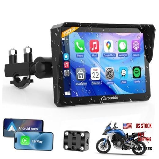 W702PRO for Motorcycle CarPlay& Android Auto& Dual Bluetooth – 7″ w702pro
