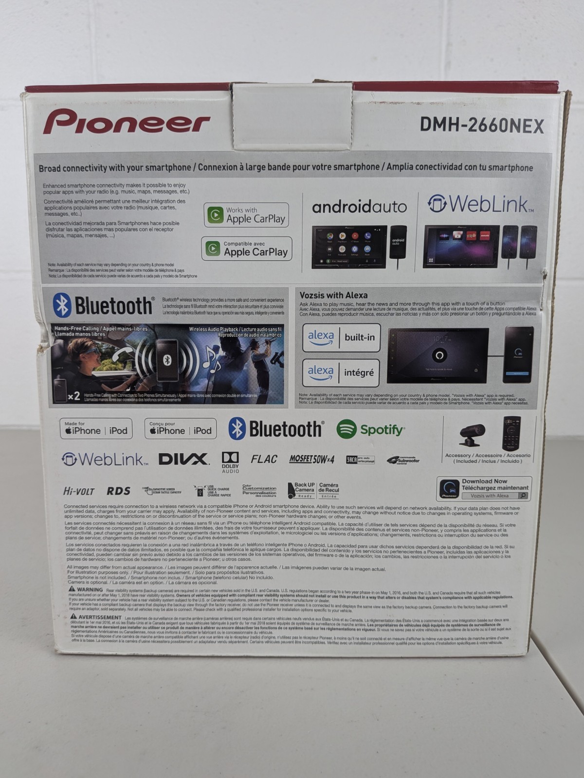 Pioneer DMH-2660NEX 6.8″ LCD Digital Media Receiver w/ CarPlay/Android Auto