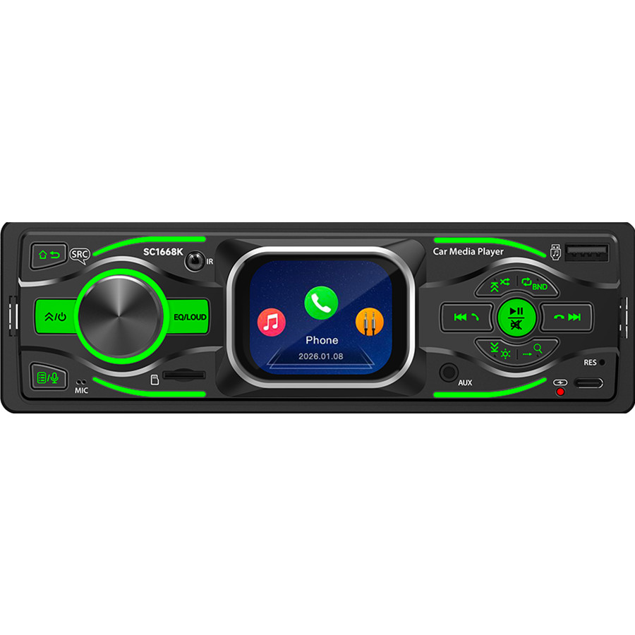 Car MP3 Player Single Din Head Unit FM RCA USB SD AUX HD Screen W/Remote Control