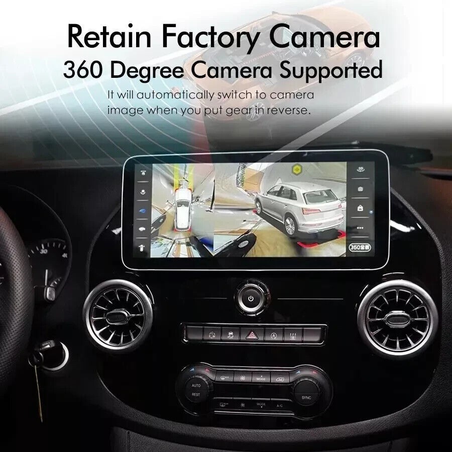 12.3″ Wireless CarPlay Android Auto Head Unit 32GB For Benz Vito Metris 2014-22