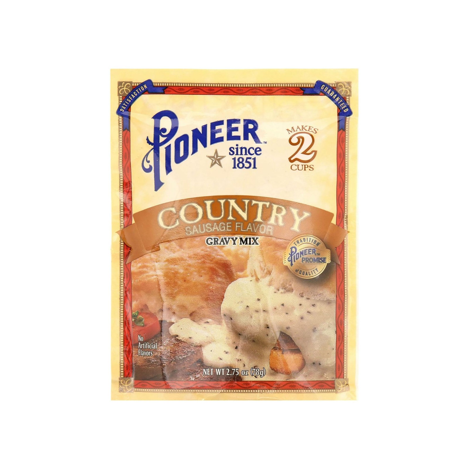 Pioneer Country Sausage Flavor Gravy Mix 2.75 Ounce Makes 2 Cups
