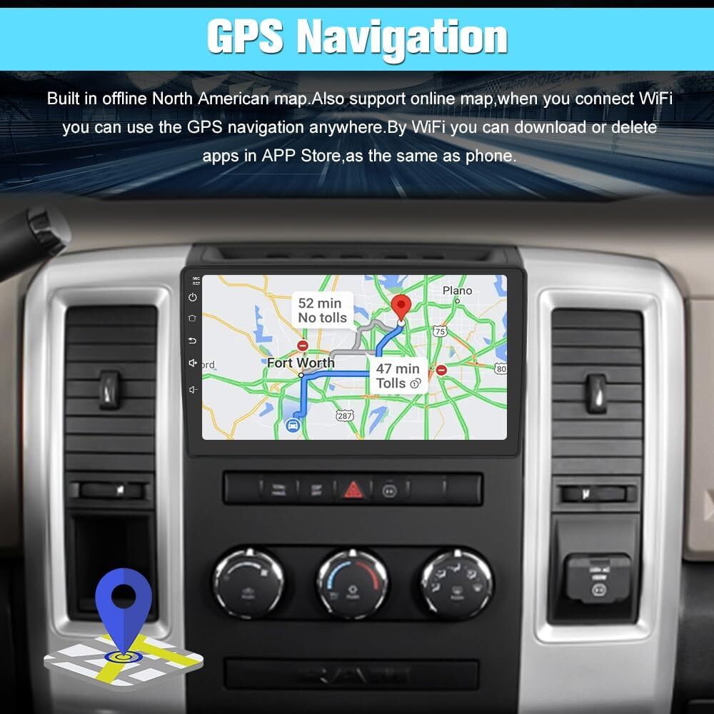 [4+64GB] Car Radio Stereo for Dodge RAM 2009-2012 Jeep Wrangler JK See Details
