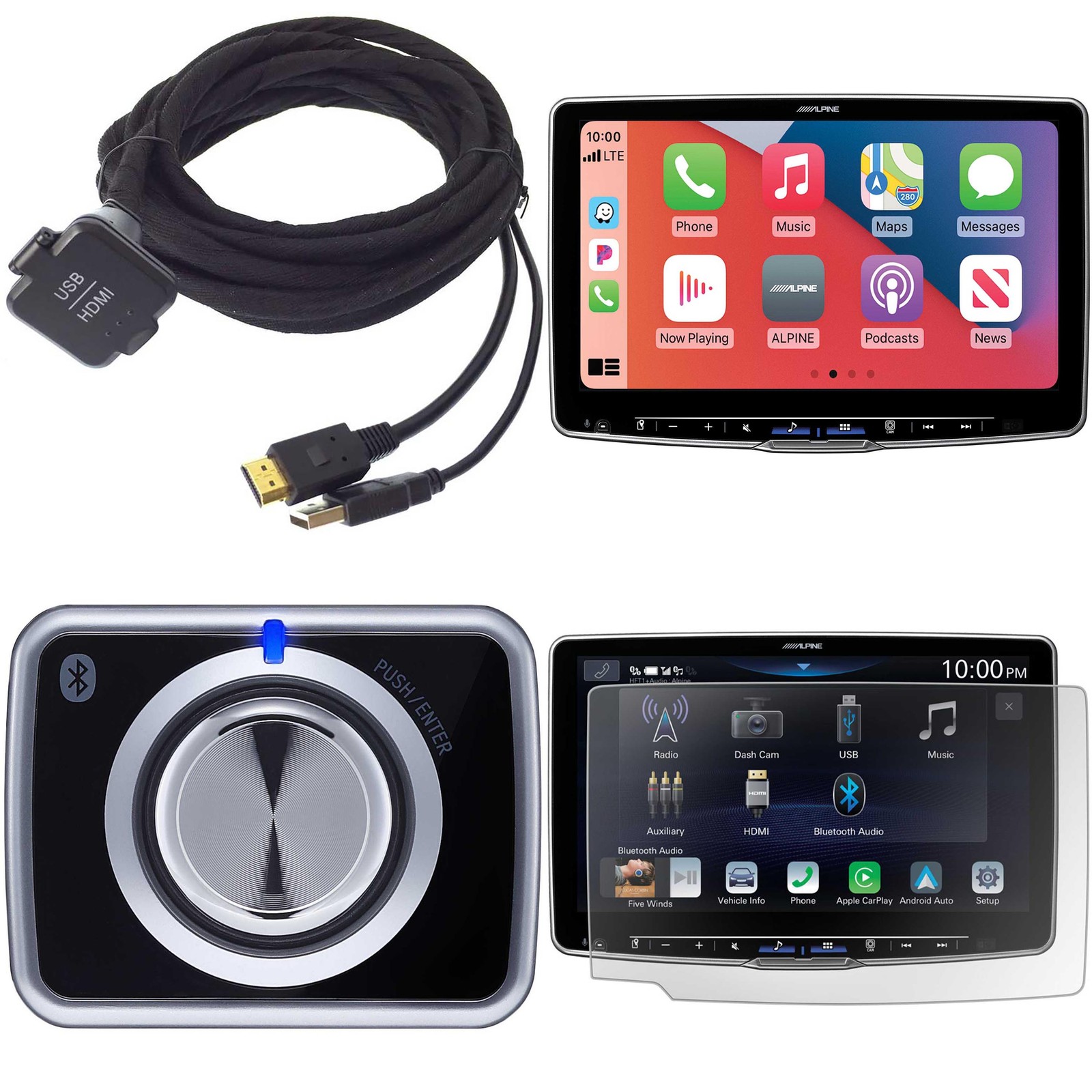 Alpine Halo11 iLX-F511, KCU-315UH USB / HDMI Extension Cable w/ Screen Protec…