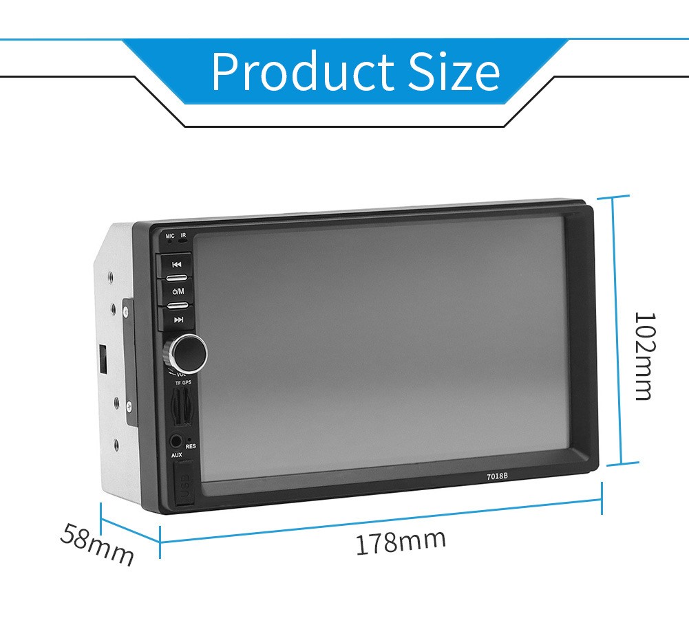 800×480 digital TFT Touch Screen V3.0 Support USB Bluetooth with Backup camera