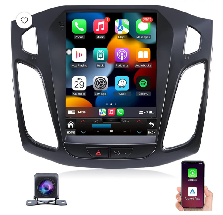 Android and Apple Car Audio Entertainment System Ford Focus 2012-2018