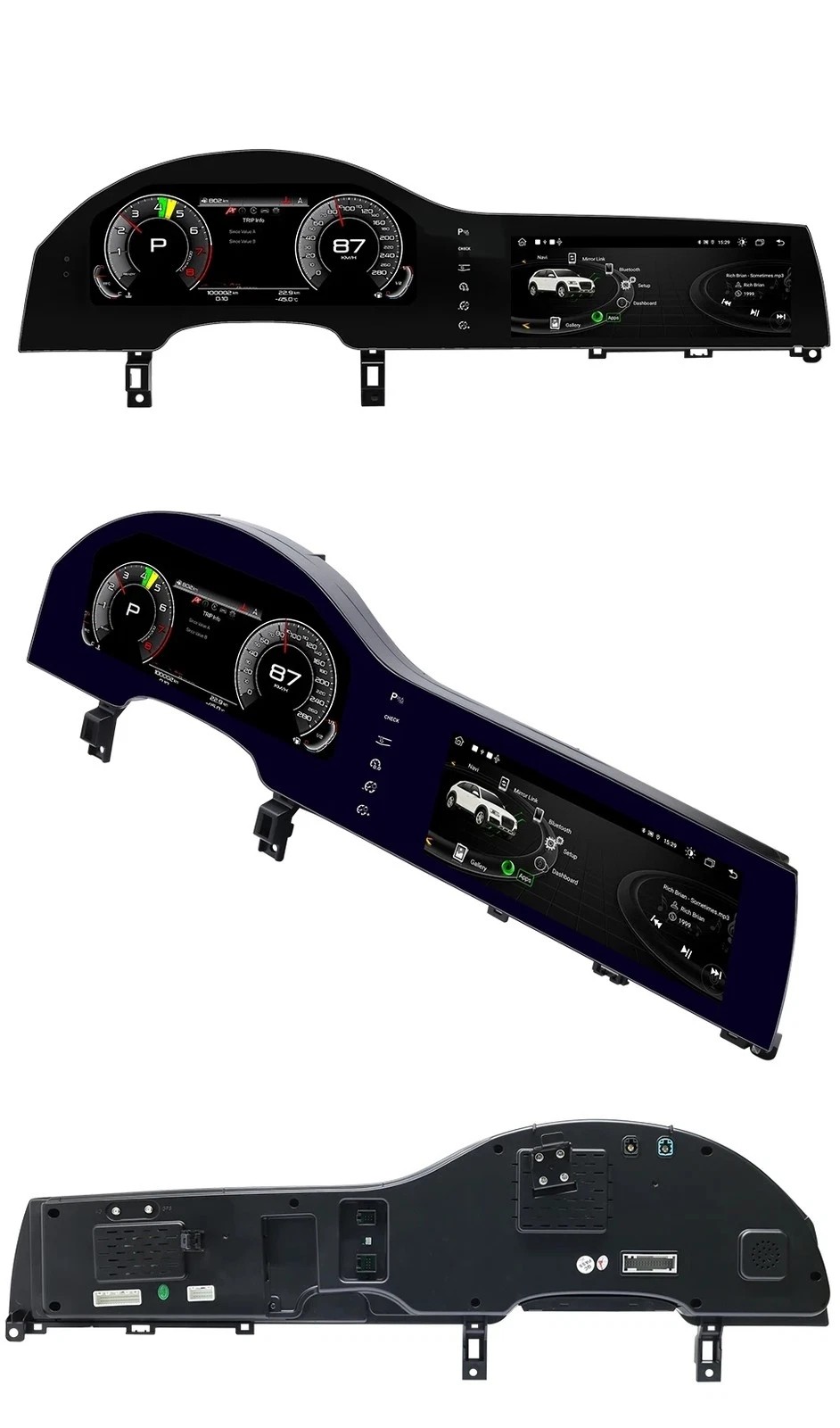 12.3″ Dual Screen For Audi Q7 4L 2005-2015 Digital Cluster CarPlay 4+64GB Radio