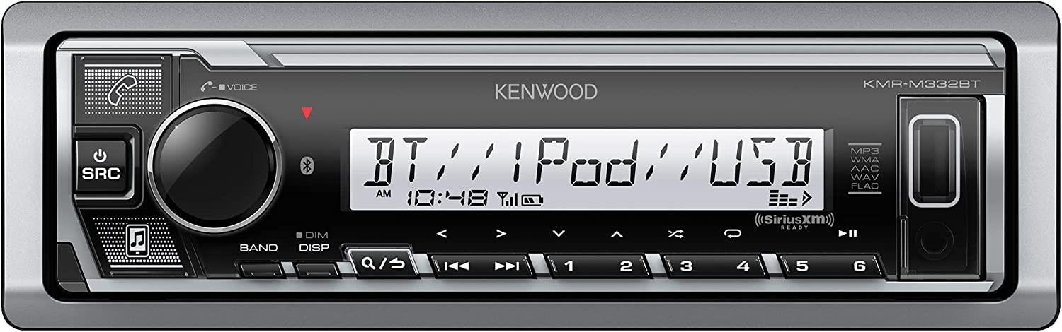 Kenwood KMR-M332BT Marine Media Receiver Bluetooth USB & AUX SiriusXM Ready