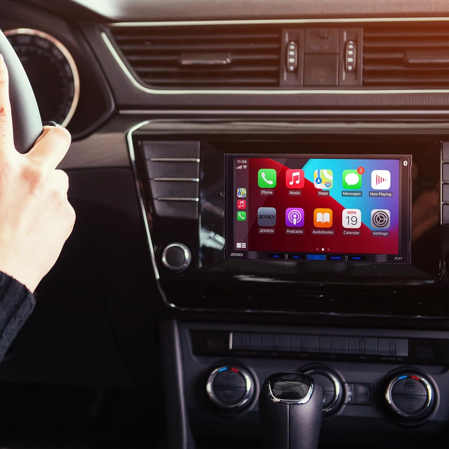 JENSEN J1CA7-BUC 7″ Apple CarPlay Android Auto Radio & Backup Camera Combo New
