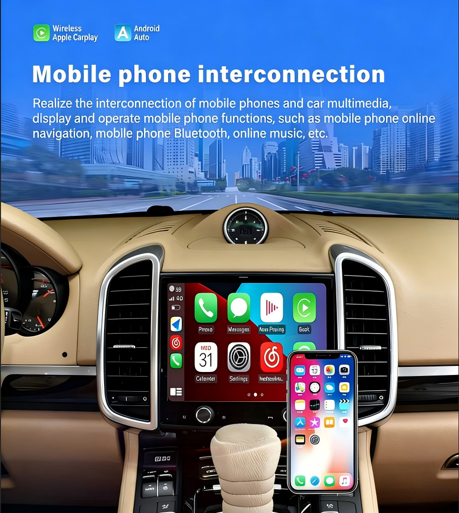 8.4″ Android Navigation Car GPS Stereo Radio For Porsche Cayenne 2010-2017 128G