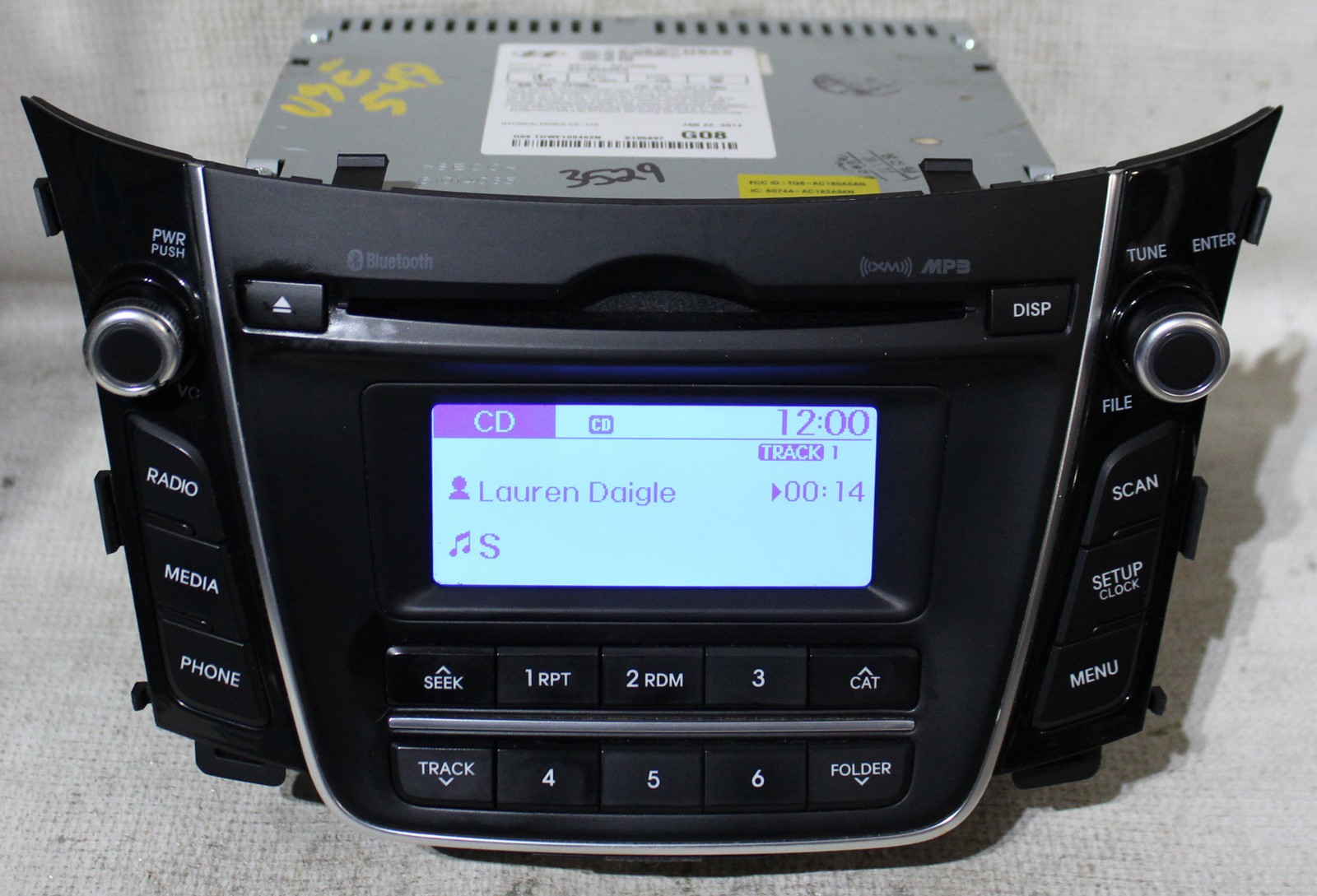 Hyundai Elantra 2014 2015 Factory Bluetooth MP3 CD Radio 96170A5160GU