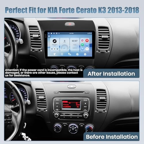 Android 15 Radio for KIA Forte Cerato K3 2013-2018, 9″ Touchscreen for 4+64G