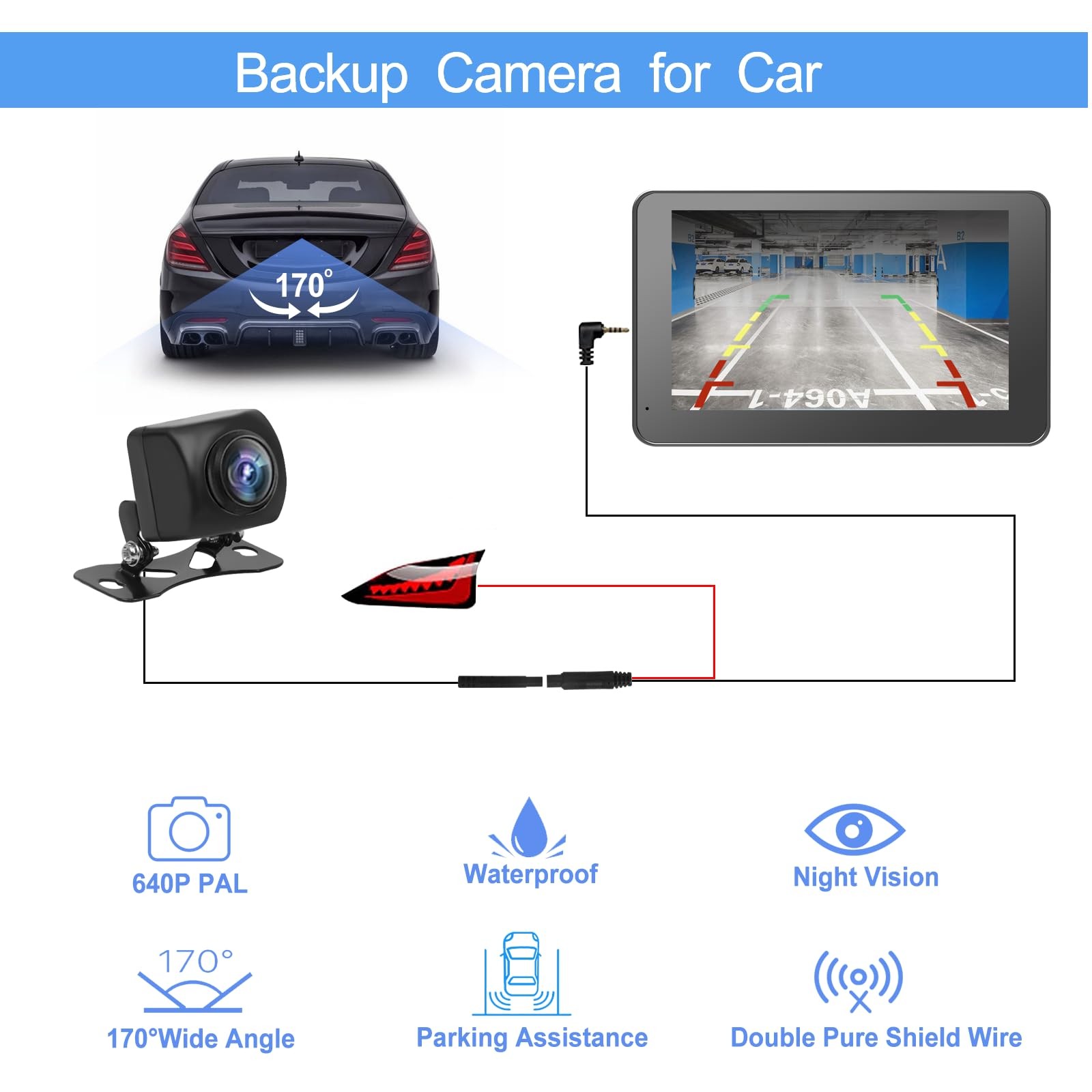 Capapro 7″ HD Portable Carplay Wireless Touch Screen Double Din Car Stereo