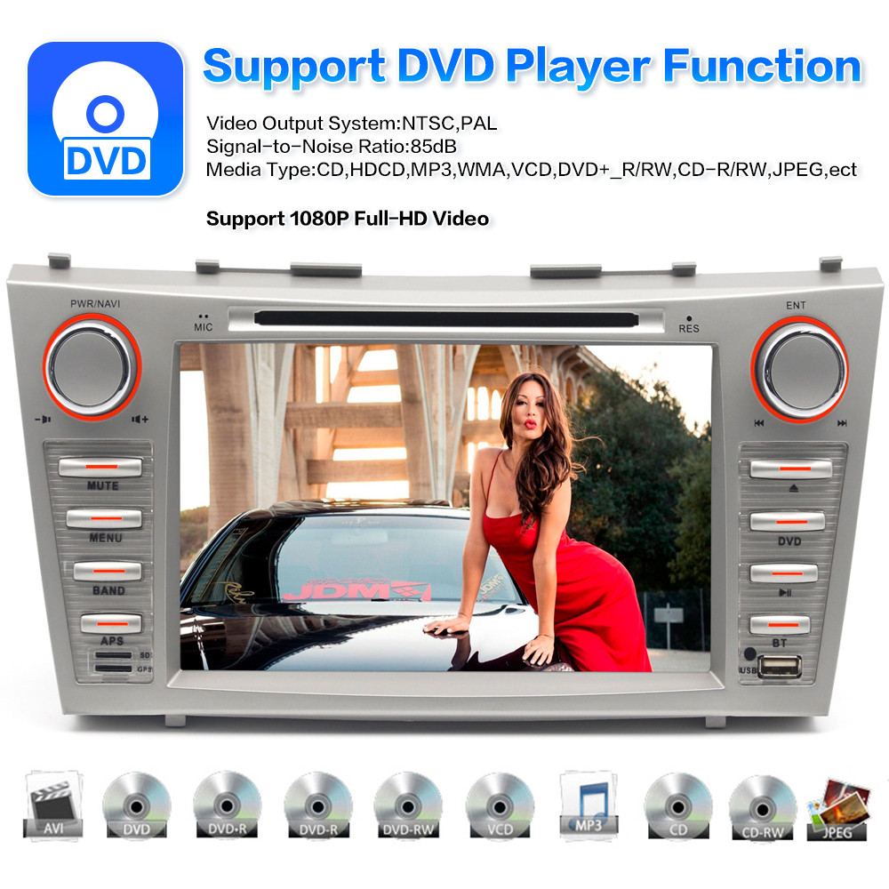 For Toyota Camry 2007 2008 2009 2010 2011 8″ Car DVD CD Stereo AM FM CarPlay GPS