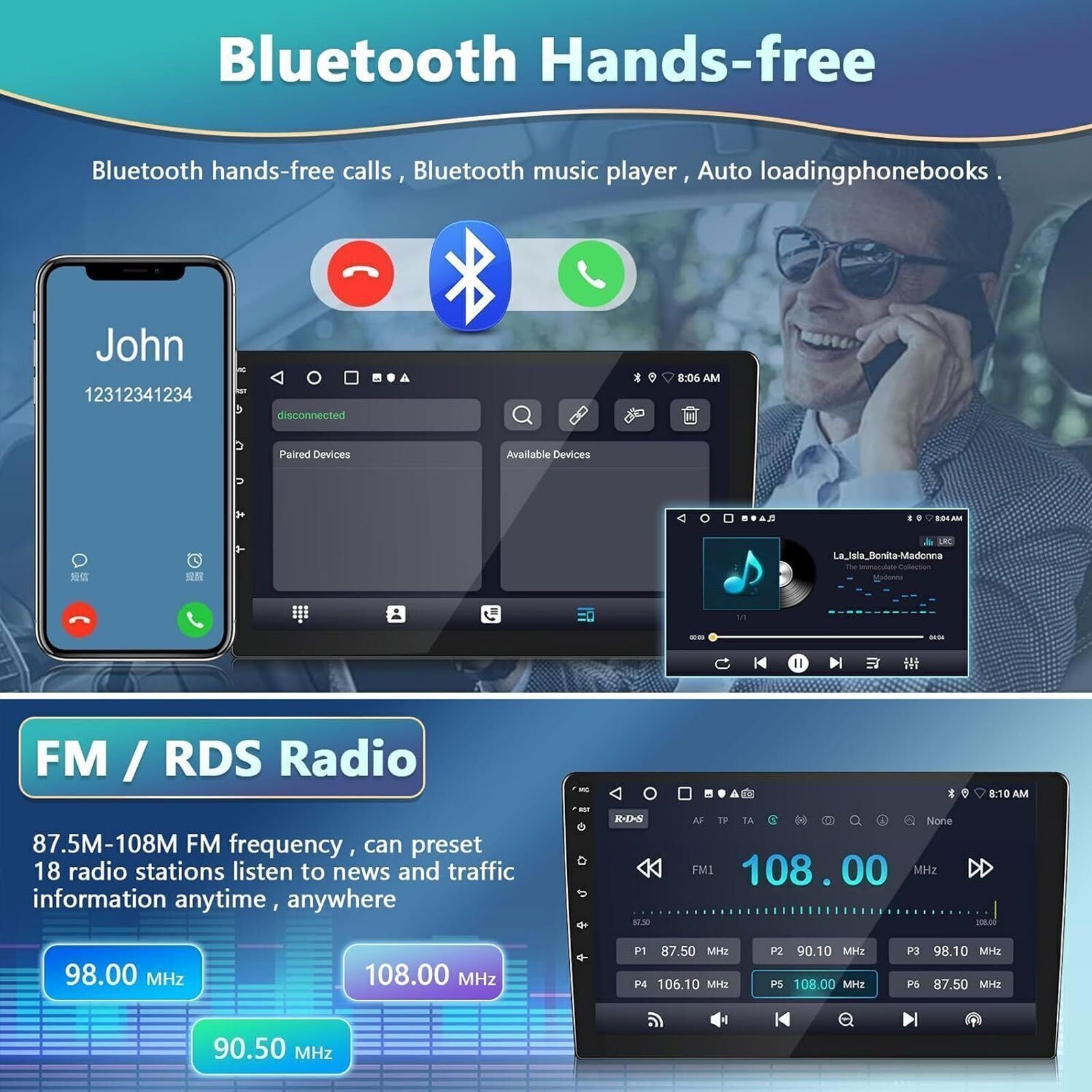 Android 13 Car Radio For 2003-2006 GMC Sierra 1500 2500 3500 GPS Camera Wifi DSP