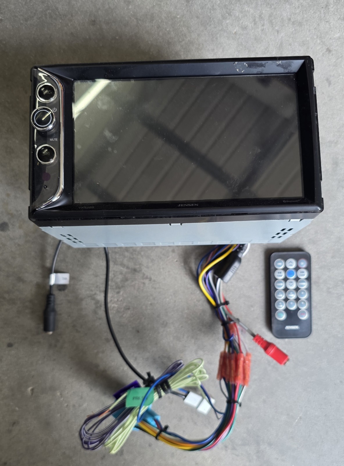 Jensen Double Din Touch Screen Radio Receiver Bluetooth W Remote VX5228