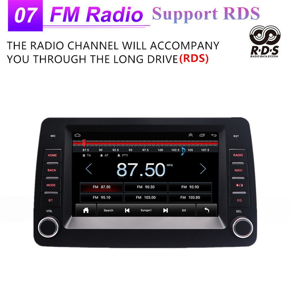 Car Stereo MP5 Player 4+32GB For Android Auto W/Camera For Fiat Panda 2003-2012