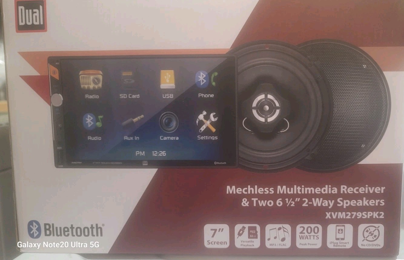 Dual XVM279SPK2 7″ Digital Multimedia Receiver (NO CD) Two 6.5″ 2-Way Speakers