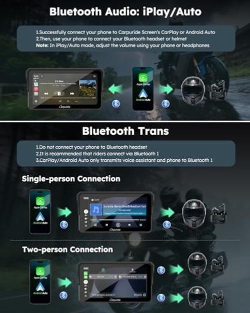 W602S PRO Motorcycle Carplay & Android Auto with Type-C Port, 6.25″