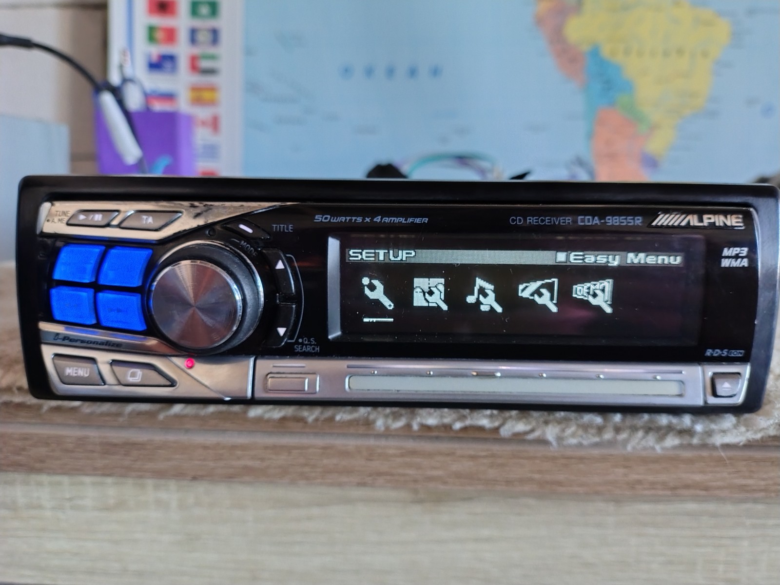 Alpine CDA-9855R Car Stereo CD Receiver Fully Working Great Shape