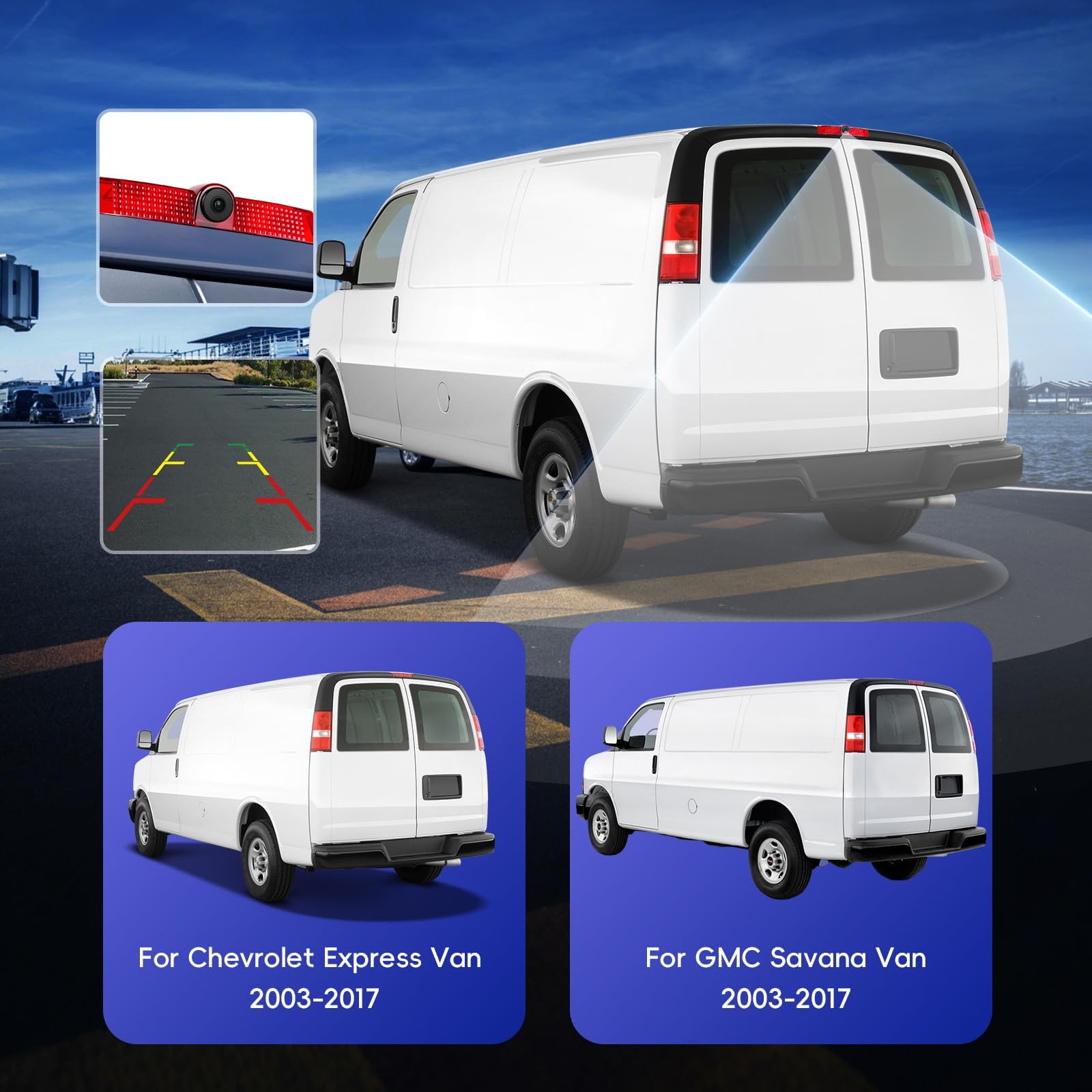 Back Up Rear View Camera for Chevrolet Chevy Express Van/GMC Savana Van…