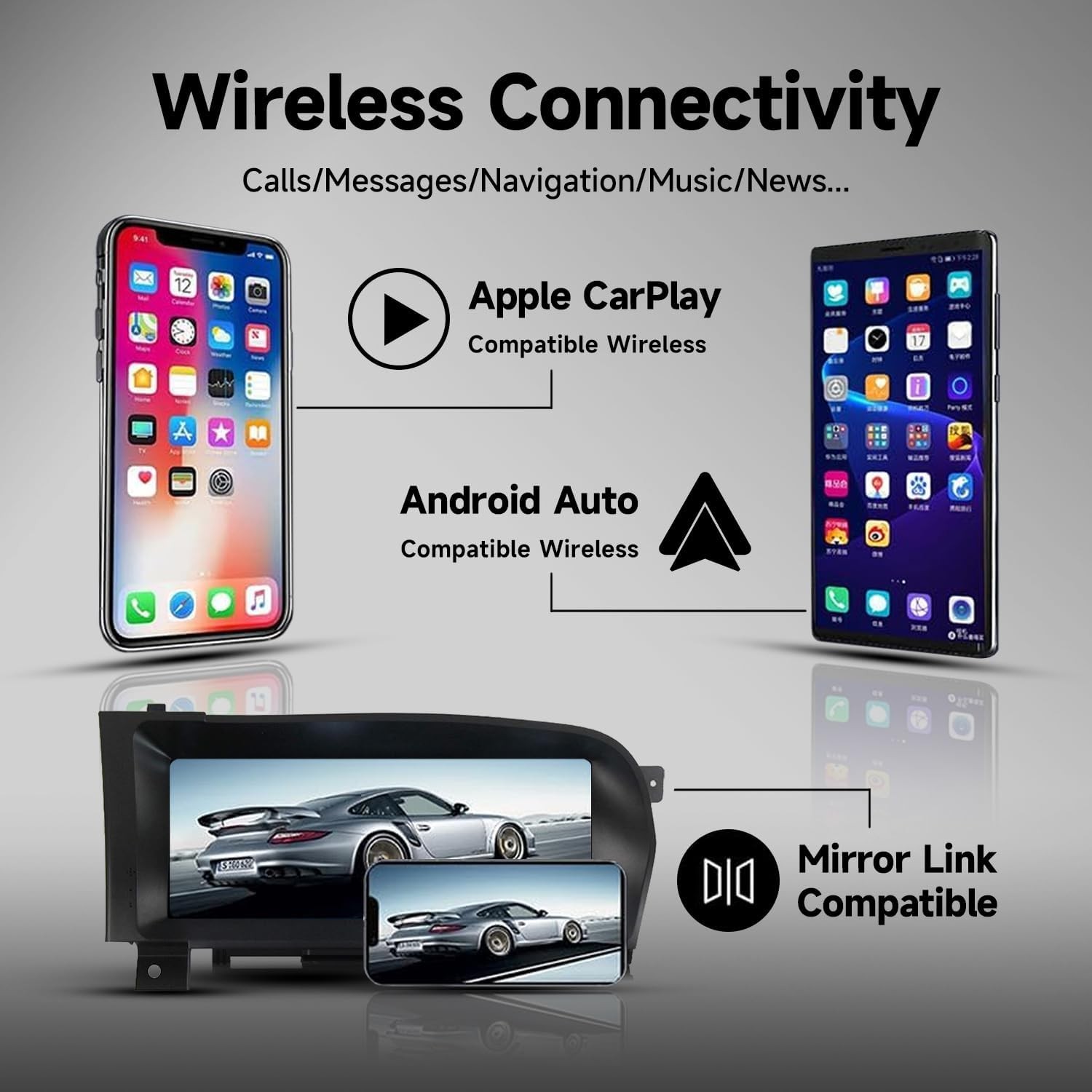10.25” Car Display Android Stereo CarPlay For Mercedes Benz S Class W221 NTG3.0