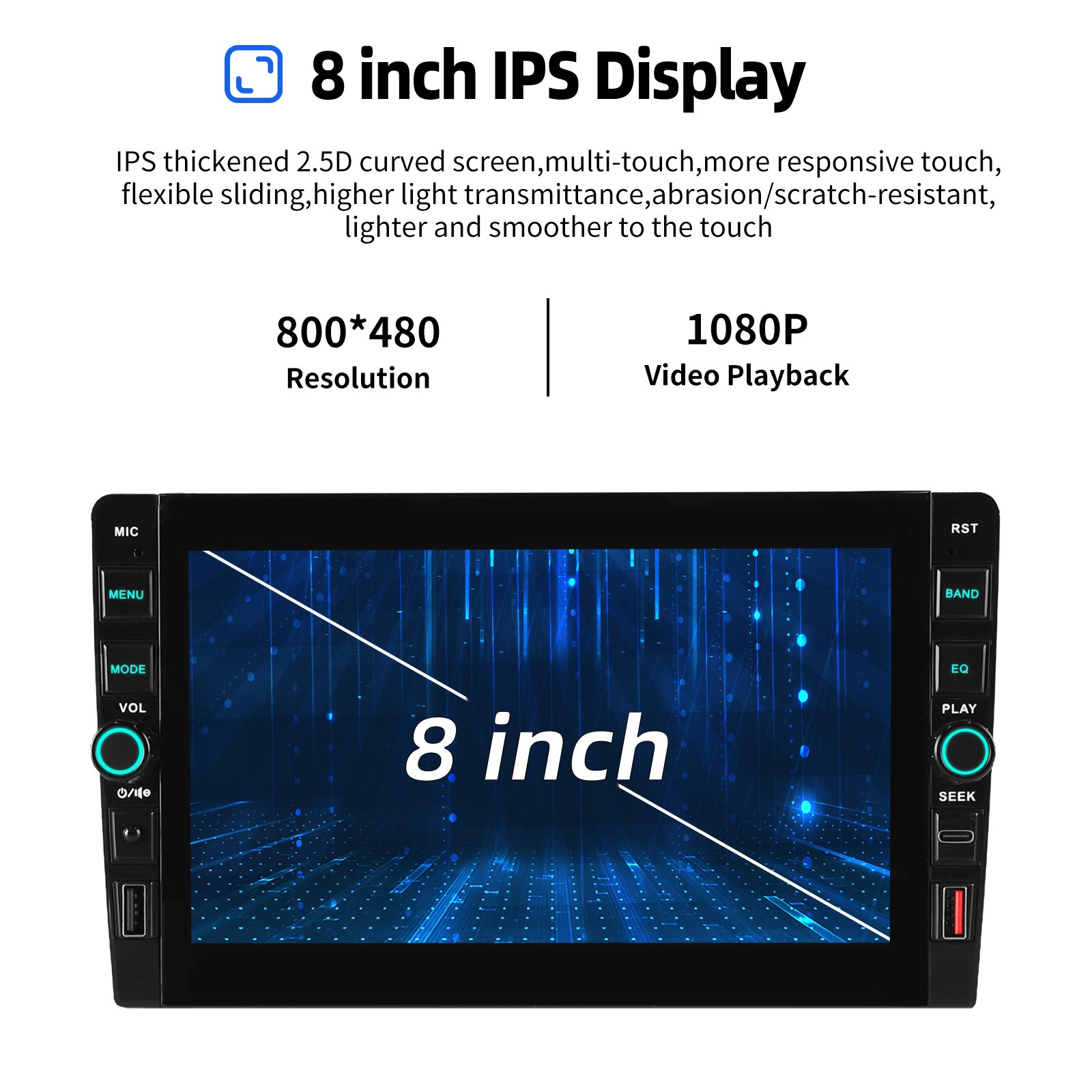 7 Inch 4+64GB Double 2 Din Car Stereo Carplay Android 15 Radio GPS Sat Navi WIFI