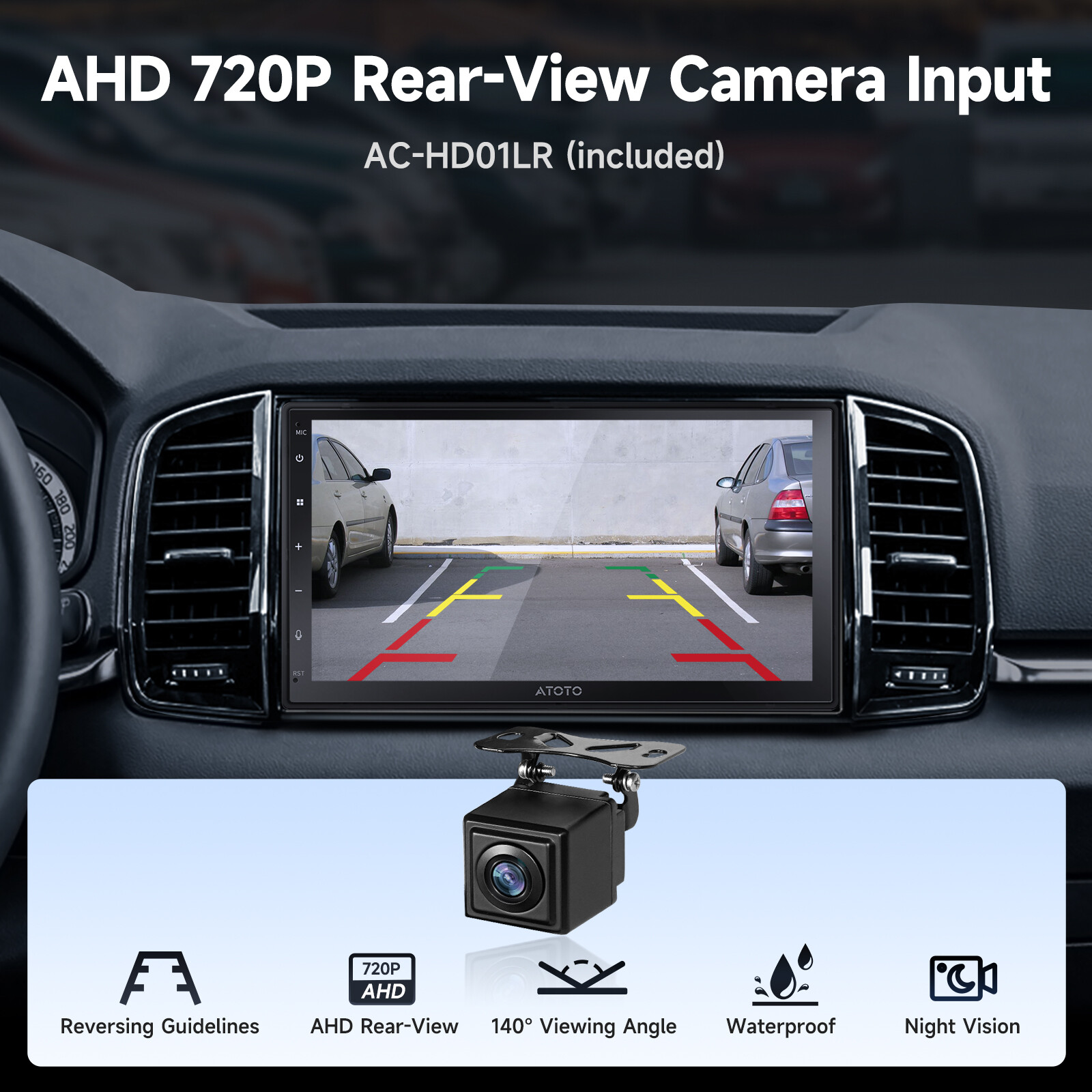 ATOTO Double Din 7″ TouchScreen Android Car Stereo Wireless Carplay Android Auto