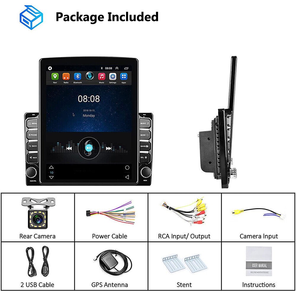 9.7″ Android 13 For CarPlay Radio Estéreo Para Coche GPS Doble 2Din WiFi Auto