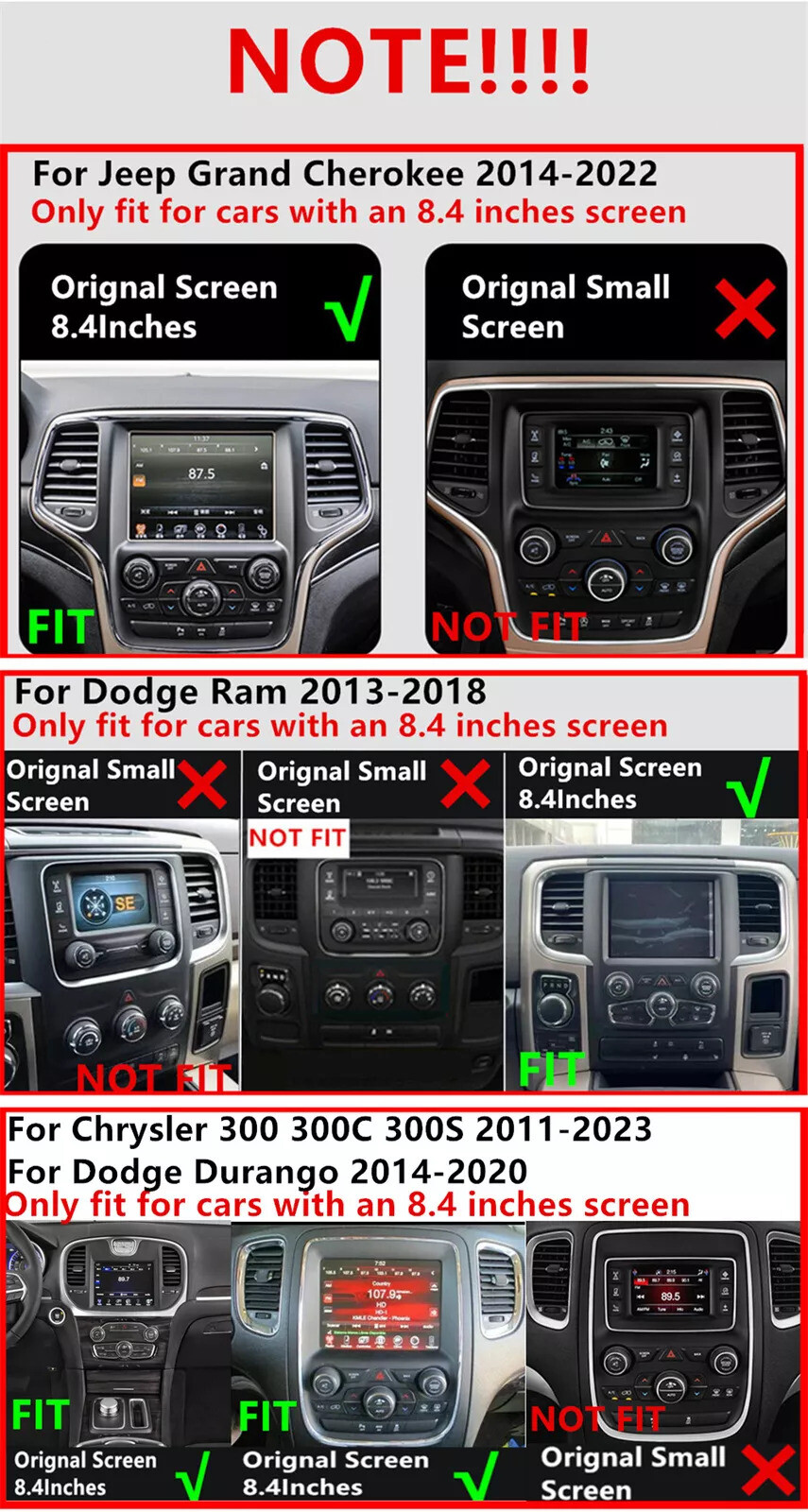 8.4”Car Stereo Radio Android Navigation For Dodge Challenger 15-23 Charger11-23