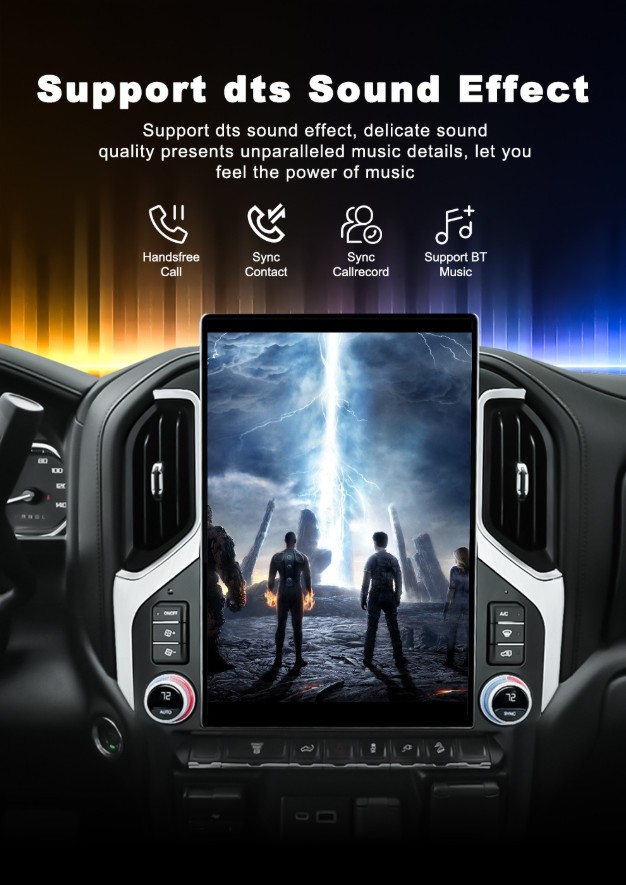 For 2019-2022 Chevrolet Silverado GMC Sierra 4+64GB CarPlay Car Stereo Radio GPS