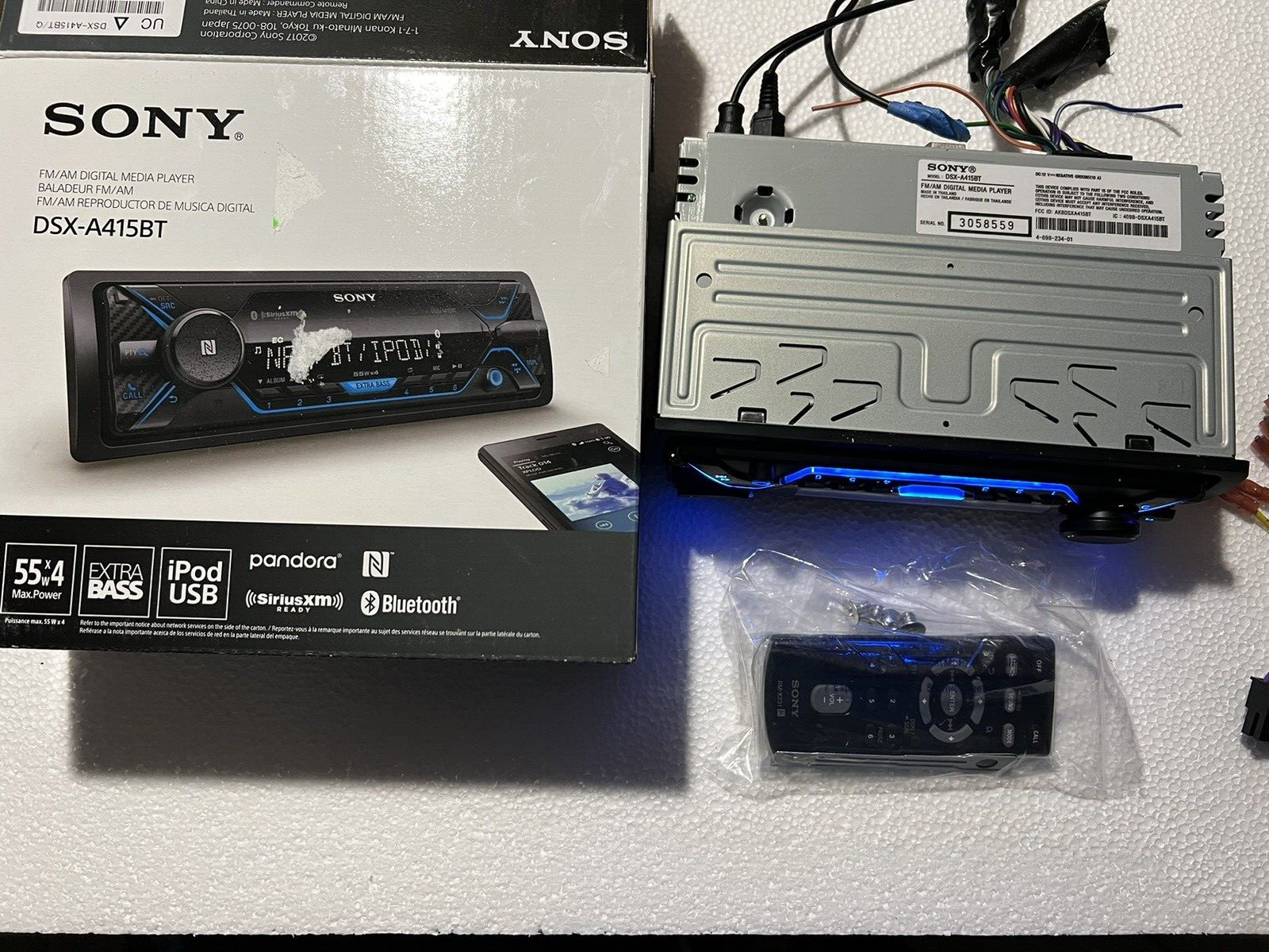 Sony DSX-A415BT Bluetooth Digital Media Player AM FM SAT Radio iPhone USB