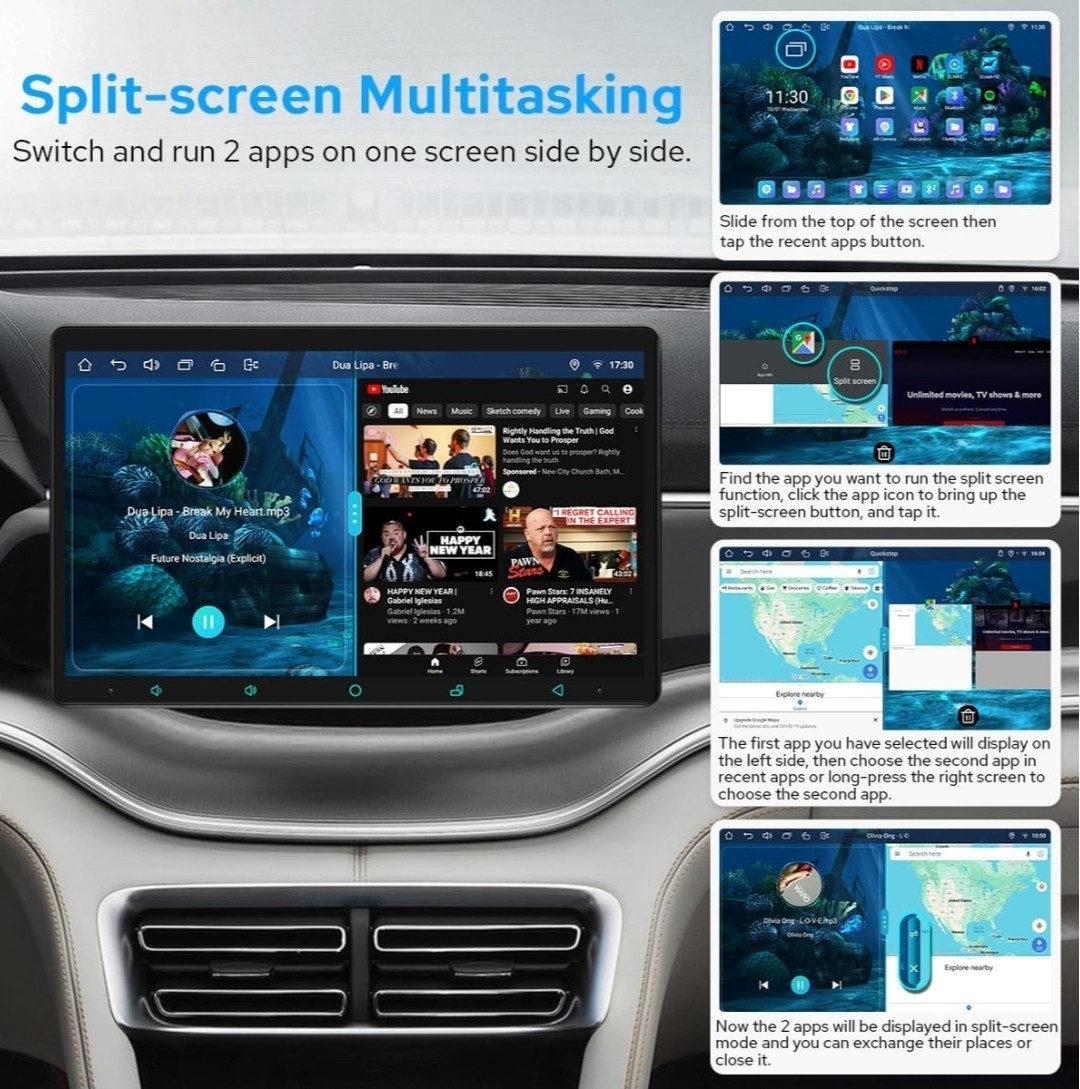 Joying Radio 10.1 Inch Double Din Car Stereo with Wireless Carplay JY-UZS10N8-MR