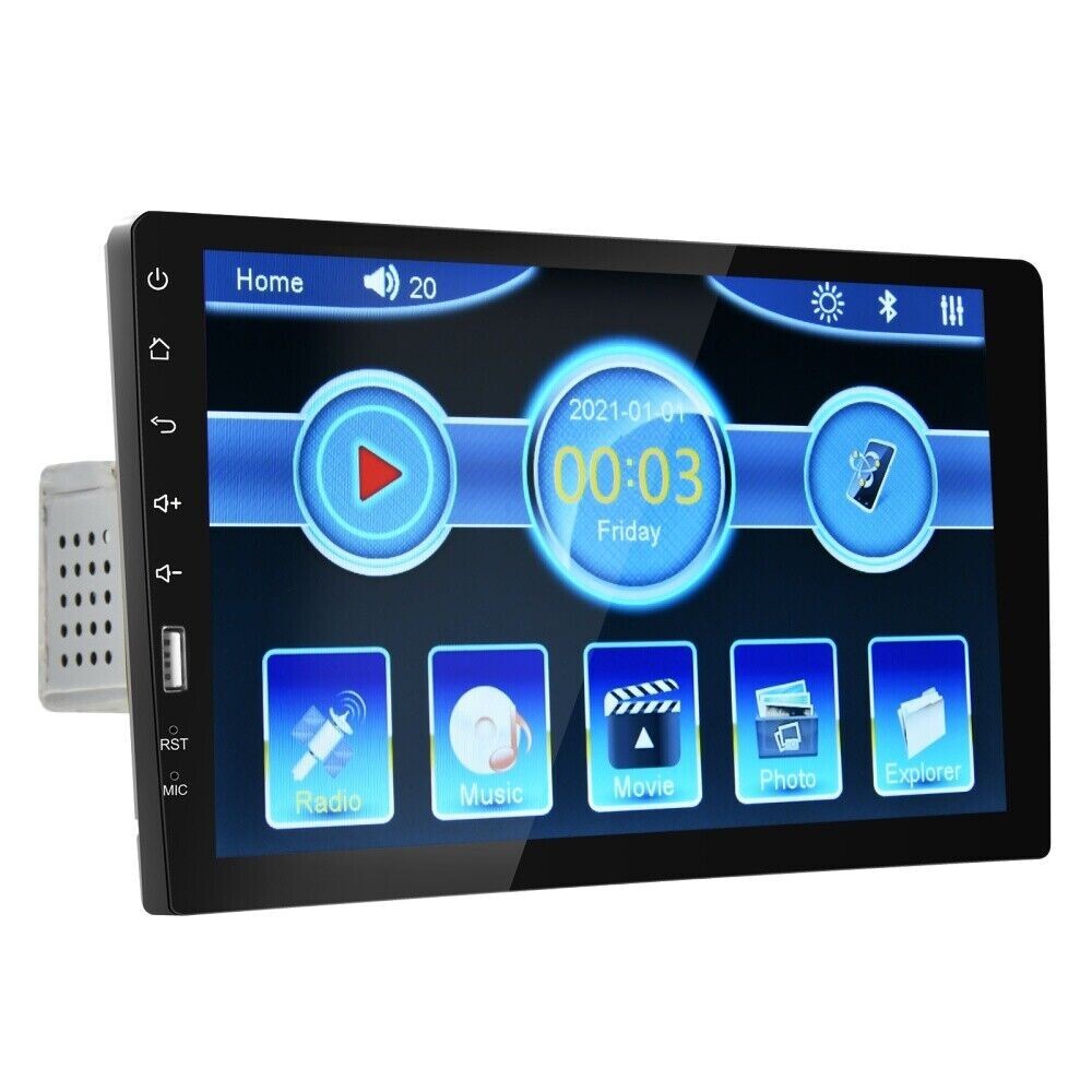 Single Din 9″ Car Stereo Android/Apple Carplay Radio Touch Screen Player+ Camera