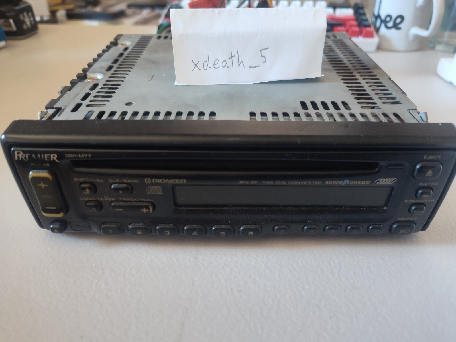 Pioneer Premier DEH-M77 DEH-M980 Cd Player Radio Vintage 1992 – Untested