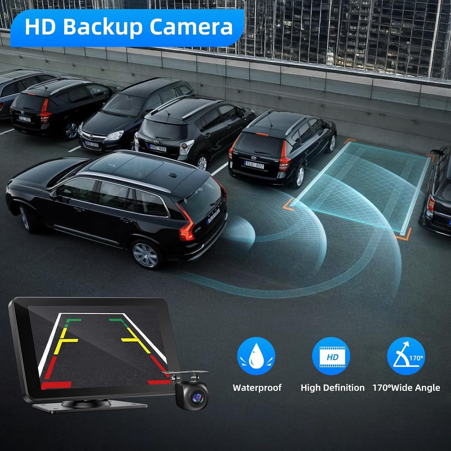Portable Carplay Screen with Mirror Link – 7″ HD Touchscreen