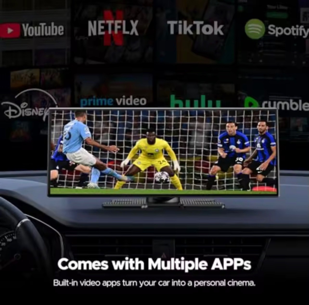 11″ Wireless CarPlay Screen with Netflix & YouTube