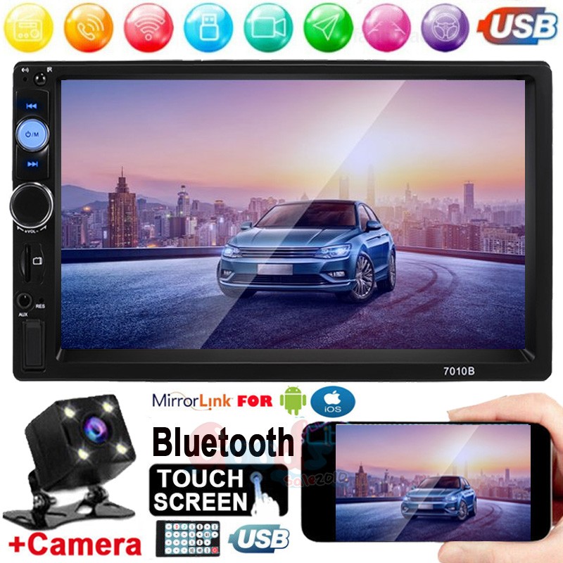 Bluetooth MP5 Estéreo Receptor para coche Con Cámara trasera y Pantalla Tactil