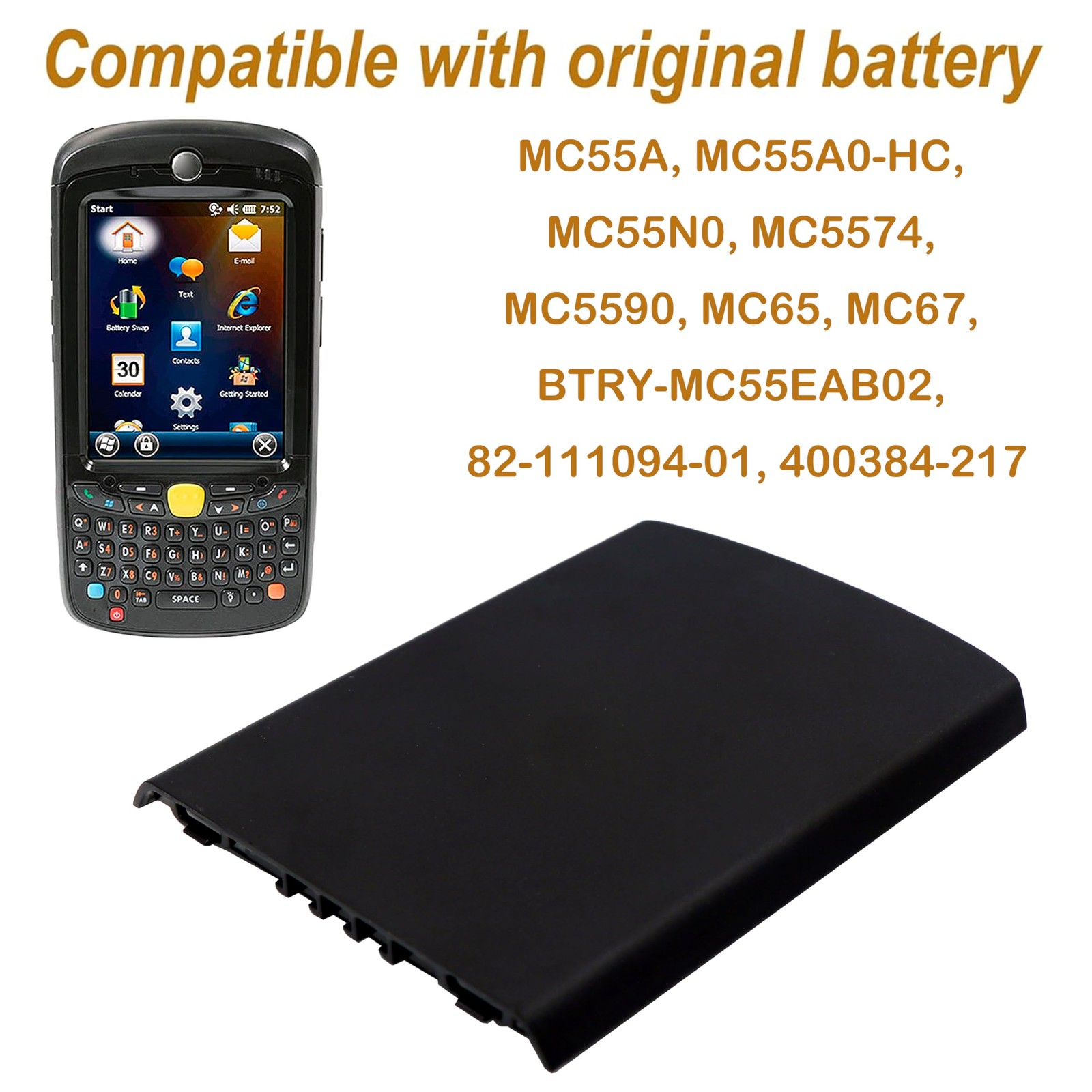 MC67 Scanner Battery 6 Pack 7.4V 2500mAh 82-107172-01 BTRY-MC55 MC55A MC65