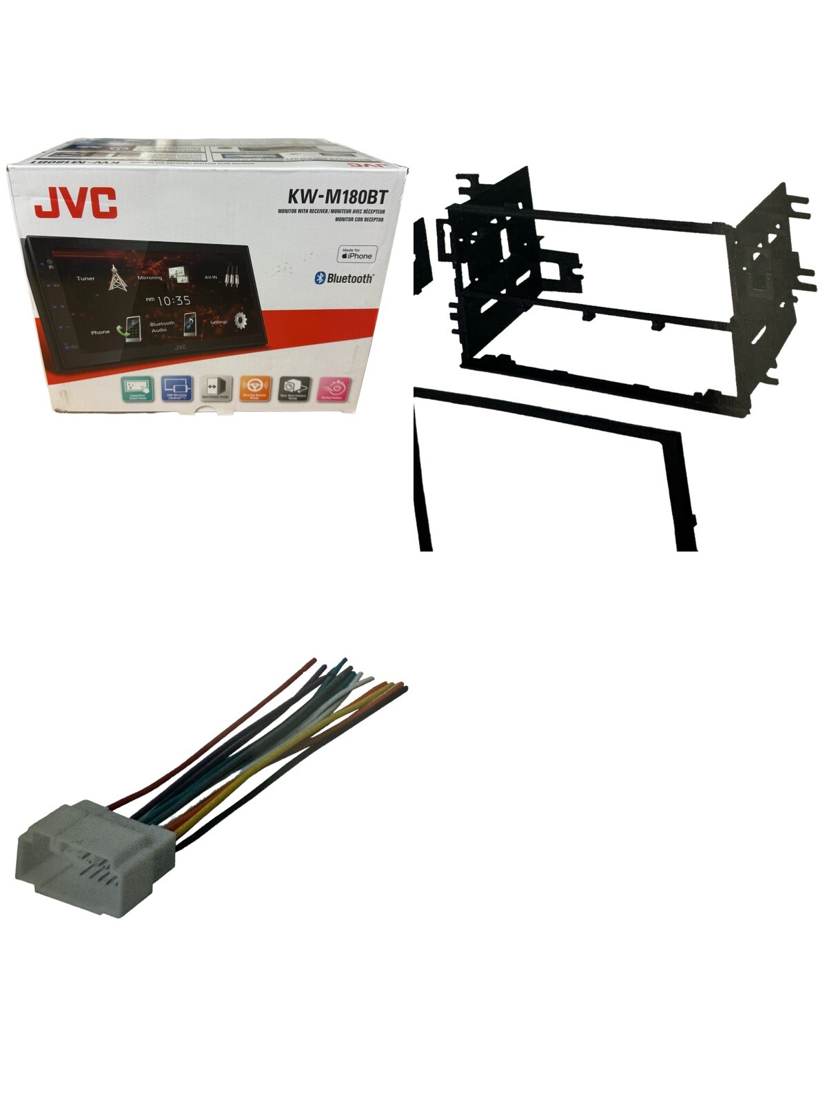 2Din Jvc Package car stereo dash radio kit Bluetooth for Acura Integra 1999-2001