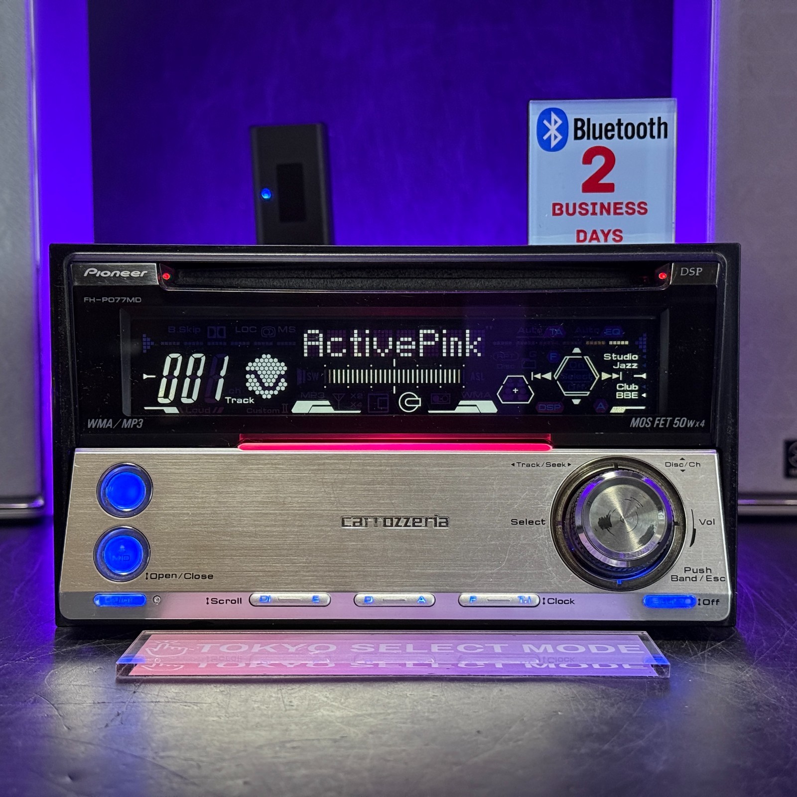 Pioneer Carrozzeria FH-P077MD 2DIN Car Audio CD MD Player Added BT JDM In Stock