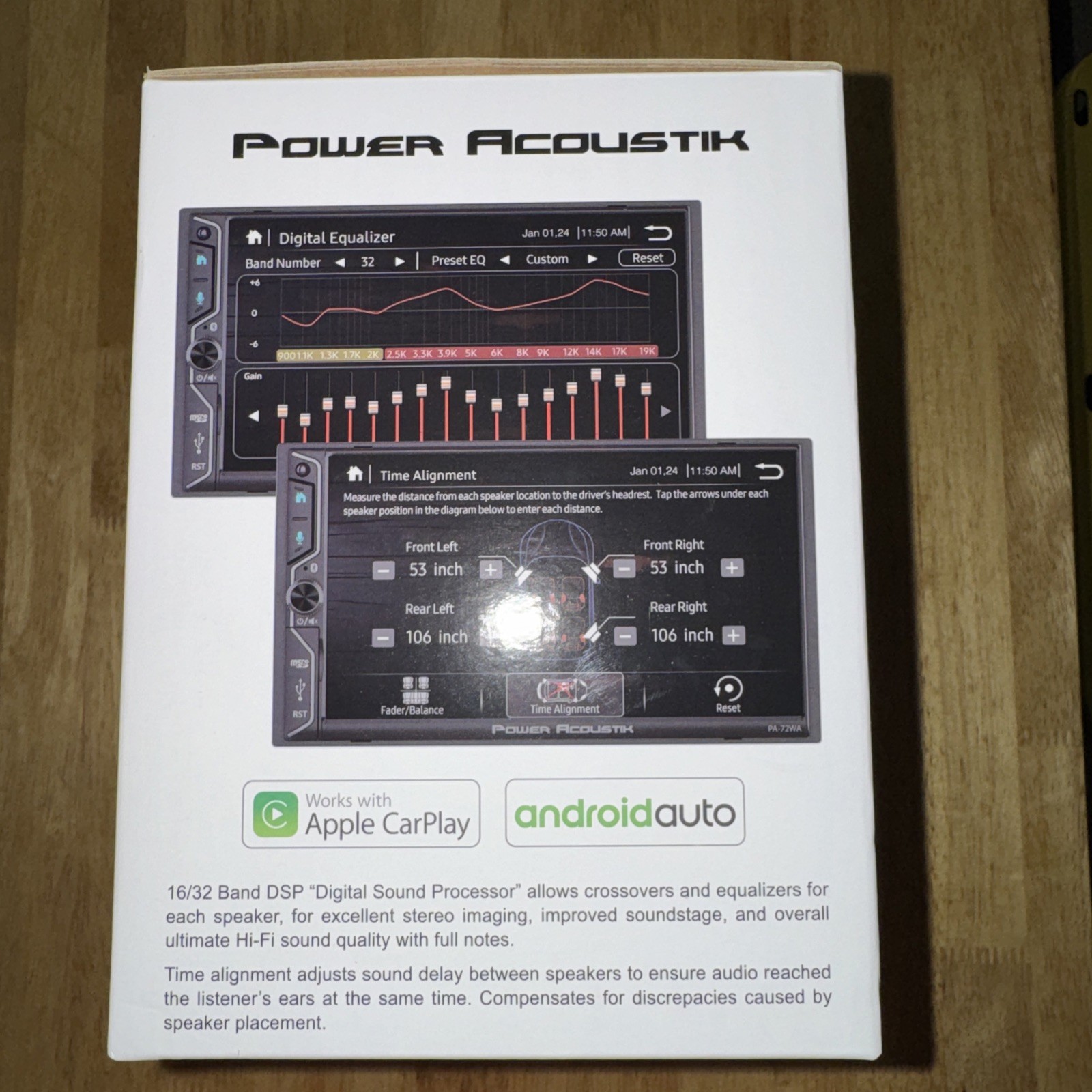 Power Acoustik PA-72WA 2-DIN Car Stereo Head Unit – 7” Touchscreen, Wireless App