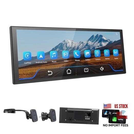 CarPlay Screen for Car, 10.3″ Wireless Apple CarPlay & Android Auto, Plug & V1