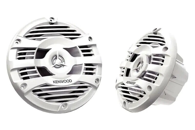 KENWOOD KMR-D382BT Marine Stereo Bluetooth, CD , & 4x KFC-1653MRW 6.5″ Speakers